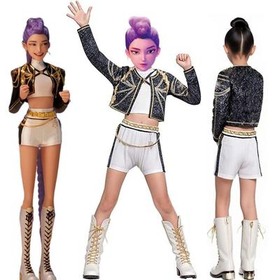 Costume Cosplay Vânători de Demoni Kpop Aurii Rumi Mira Zoey Copii Fete Petrecere de Ziua de Naștere Halloween Haine pentru Performanță pe Scenă