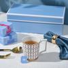 Wedgwood Gold Dust Gilded Red Mug and Tea Caddy Set