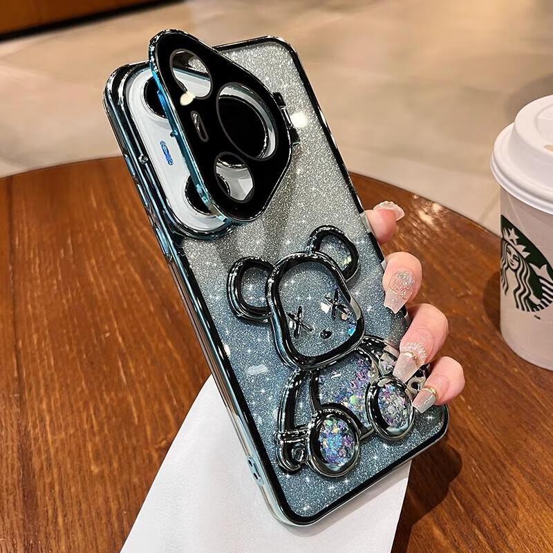 

Miling Huawei Pura 70 Pro+ Sky Blue Glitter Bear Phone Case