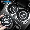 1/2 Stück Auto-Getränkeuntersetzer PVC Wasserdichte Anti-Rutsch-Matte Für Mazda 3 6 BL BM GJ CX3 CX-5 CX5 KE KF CX7 CX9 MX5 Auto Zubehör