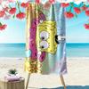 SpongeBob SquarePants3 Print Beach Towel, Large Soft Quick Dry Towel for Beach Camping Swimming