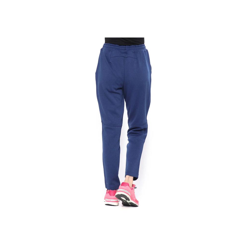 Adidas Solid Color Mid-Rise Drawstring Breathable Nine-Point Straight Leg Casual Pants Women Bottoms Blue DJ2959