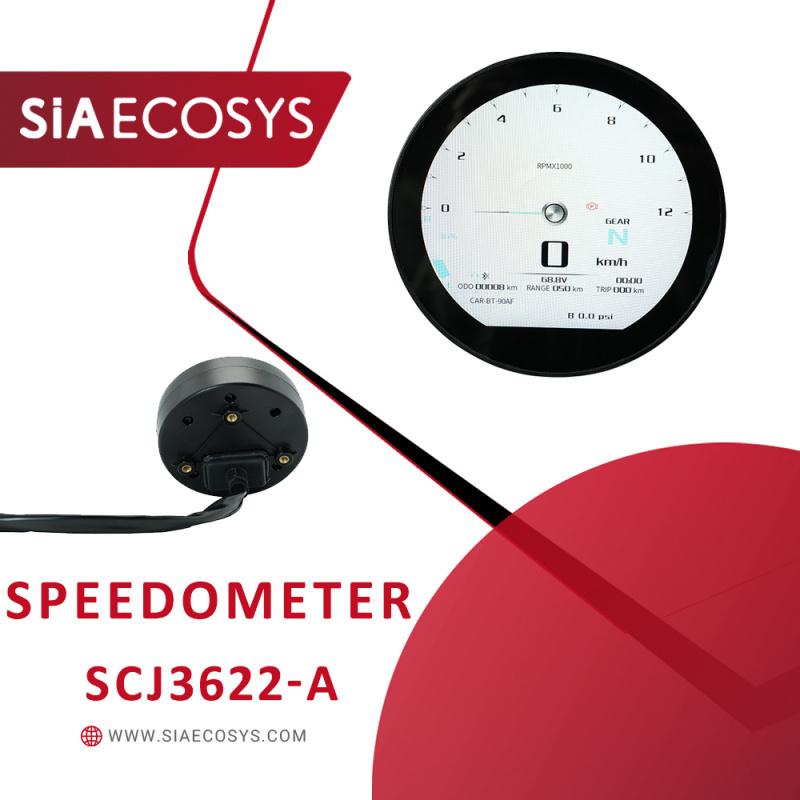 SiAECOSYS 3,6-дюймовий TFT SCJ3622-A Круглий регульований дисплей-спідометр для електричного мотоцикла Протоколи CAN BUS та One-Lin