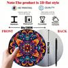 Vintage Metallwandkunstschild Mandala Rund 8x8 Zoll für Wohnzimmer Schlüsselwörter: Metallposter, Wanddeko, Mandala-Vinyl, Rundes Schild, Wohnkunst