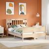 VidaXL Bed Frames Without Mattress 150x200 Cm Solid Pine Wood, Bed, Bedroom Furniture, Wooden Bed, Double Bed, 3323374