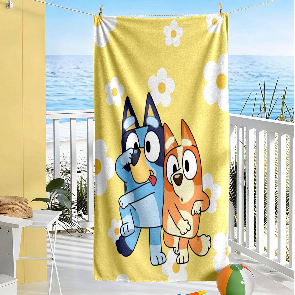 Bluey Bingo Adventure Beach Towel High Absorbency & Quick-Dry Comfortable Lightweight