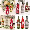 Creative Knitted Christmas Wine Bottle Cover Featuring Adorable Rudolph Design For Festive Table Decor