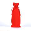 Soft Velvet Fabric Wine Bottle Gift Bag Drawstring Closure Reusable Design Drawstring Wine Bag Premium Texture Velvet Wine Pouch