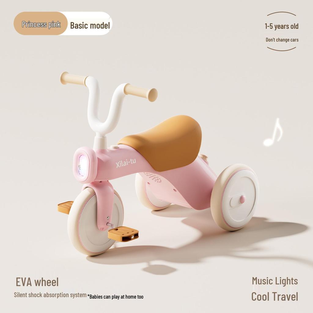 Kids' Pedal Tricycle & Scooter Stroller for Ages 1-6 – Rideable Toy Car for Boys & Girls