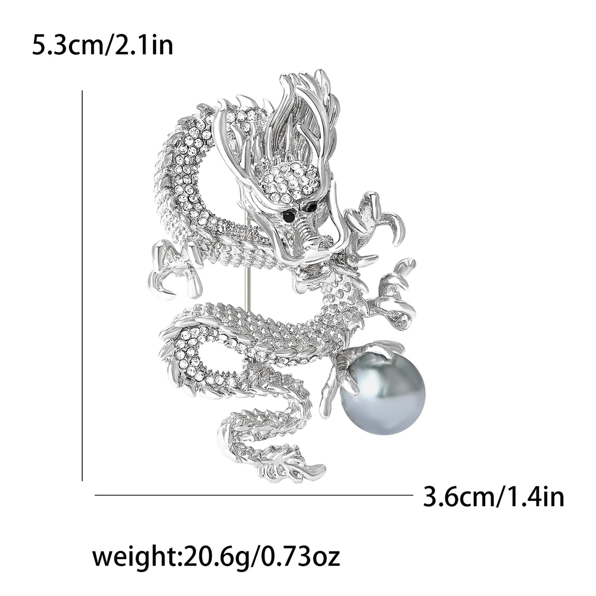 

Высококачественный сплав эмаль горный хрусталь китайская дракон брошь модная атмосфера мужская одежда корсаж ювелирные изделия булавка
