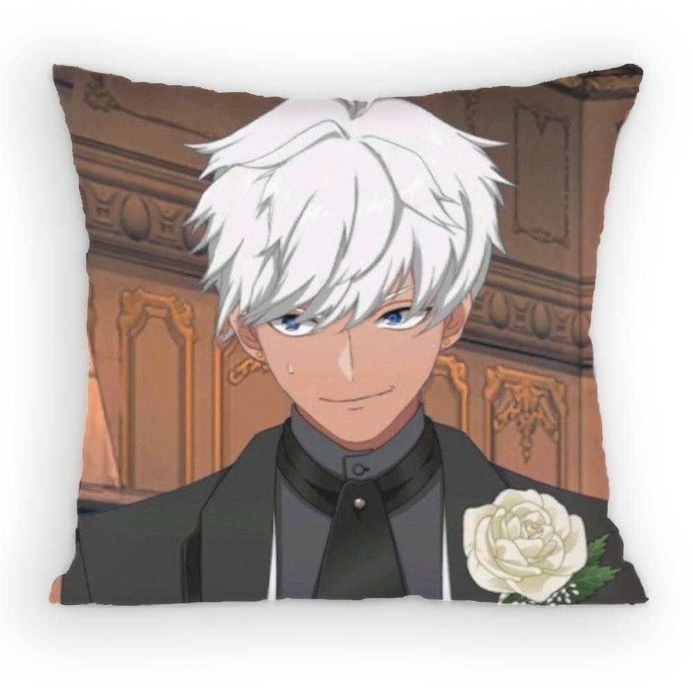 CUTE Game OObey Me World Mammon Pillow Case Antidustmite Pillowcase Invisible zipper silky short plush Sofa cushion cover