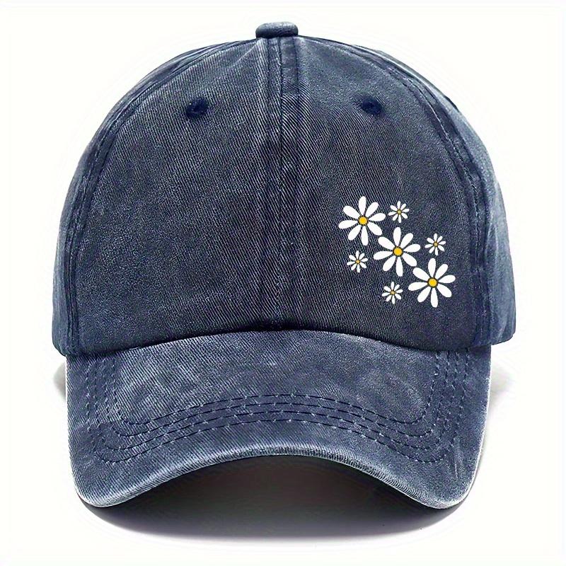 Men's Retro Sunflower Print Baseball Cap Suitable for Beach and Outdoor Activities, Summer Style Adjustable