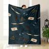 Harry Potter Elements Blanket Bedroom Blanket for Livingroom Couch Lunch Break Soft Throw for Friend's Festival Gift