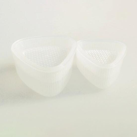2Pcs Sushi Mold Rice Ball Maker 2-in-1 Triangular Onigiri Press with Lunch Box Compact Kitchen Tool for Bento Picnic Office Meals