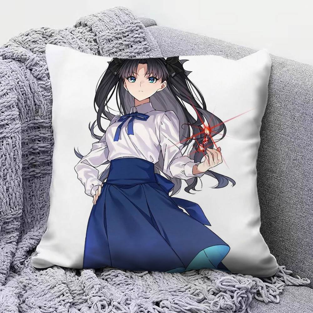

Tohsaka Rin Anime Girl Fate Stay Night Home Sofa Cushion Covers and Aecorative Custom Pillow Covers 30X30cm