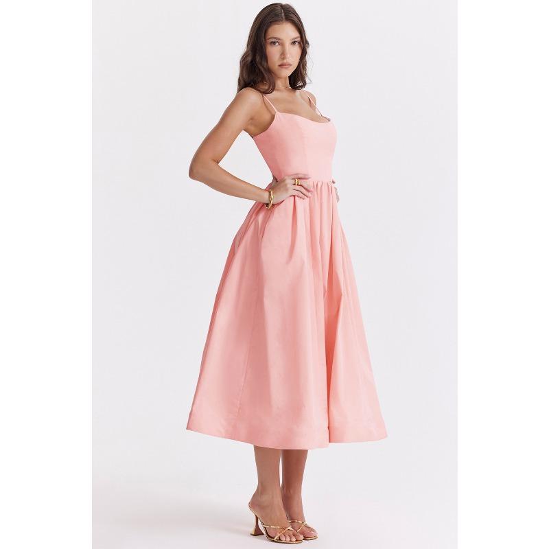 Summer Sexy Backless Suspender Gentle Style Dress for Women