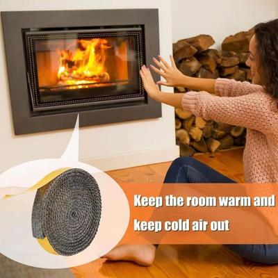 Heat Resistant Fireplace Seal Rope Fiberglass Fireplace Door Gasket Pellet Stove