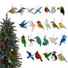 2025 Sea Glass Bird Advent Christmas Calendar 2D Acrylic Decor 24 Days Bird Christmas Countdown Decorations For Mirror Wall