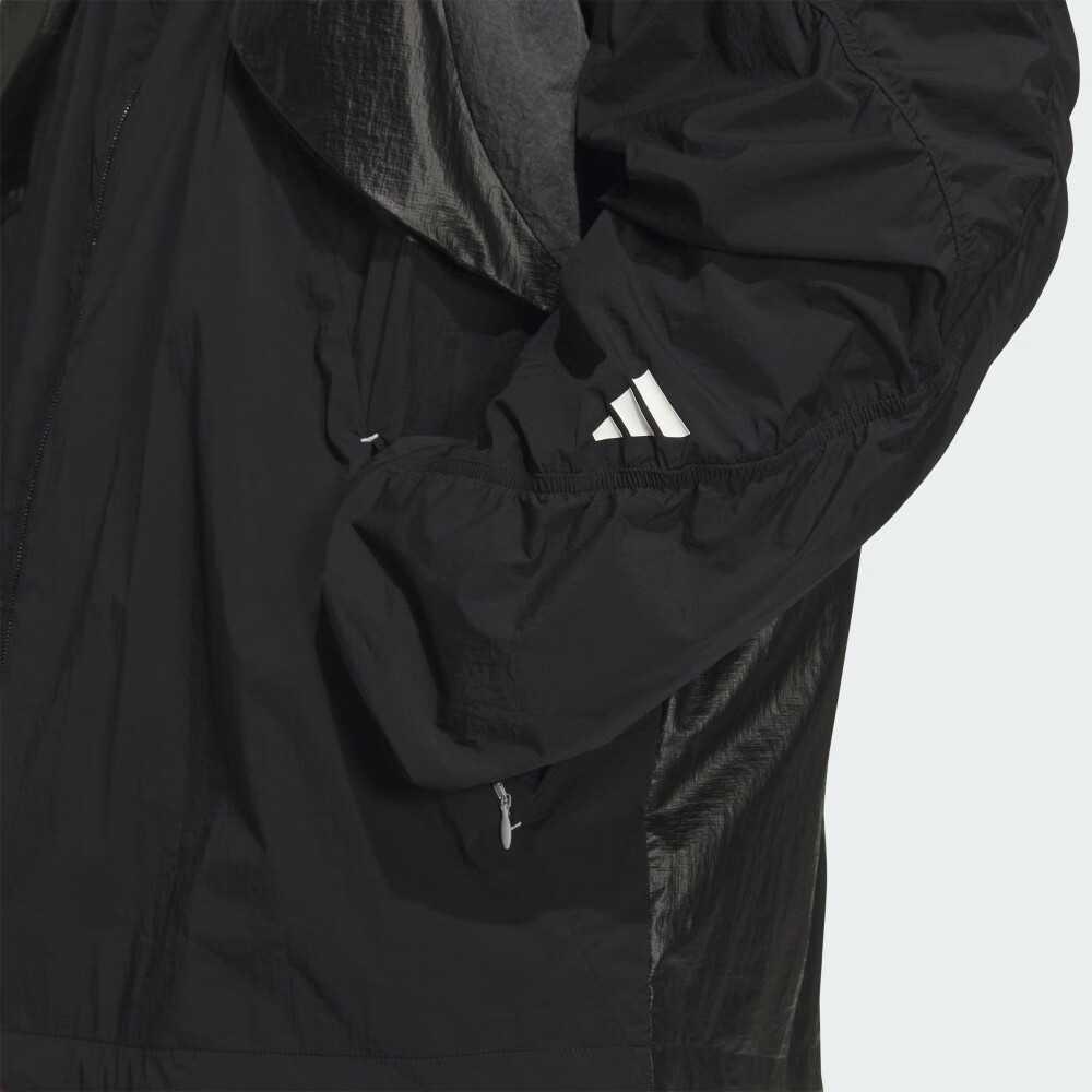adidas Comfortable Breathable Stand Collar Warm Long Sleeve Jacket Unisex Jacket Black Bright-White JM8619