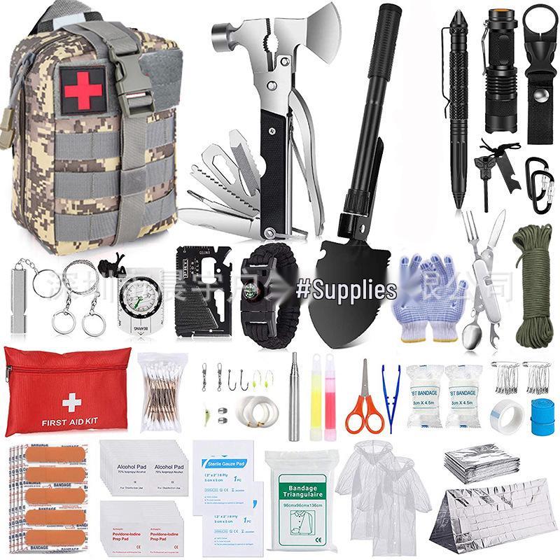 Multifunctional Outdoor Survival Tool Set: Camping, Travel Gear, EDC Emergency Tactical Bag