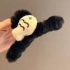 Women Hair Claw Soft Plush Fish Shape Hair Clip Large Size Back Head Hair Clip Winter Hair Accessory