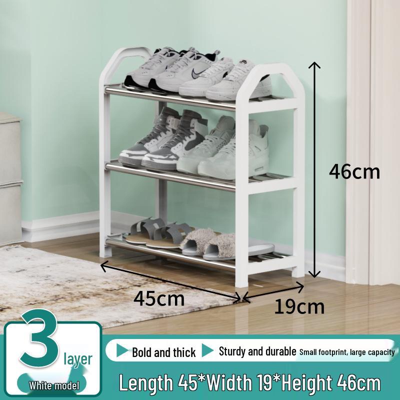 Elegant Multi-Level Metal Shoe Rack, Space-Saving and Economical Home Storage