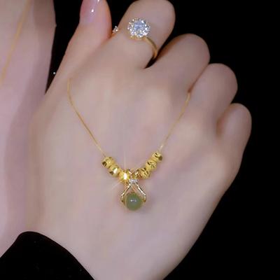 Collana Pendente Minimalista di Lusso Squisita Busta Portafortuna Perline Per Donne Ragazze Collana Glamour Elegante Gioielli Regali