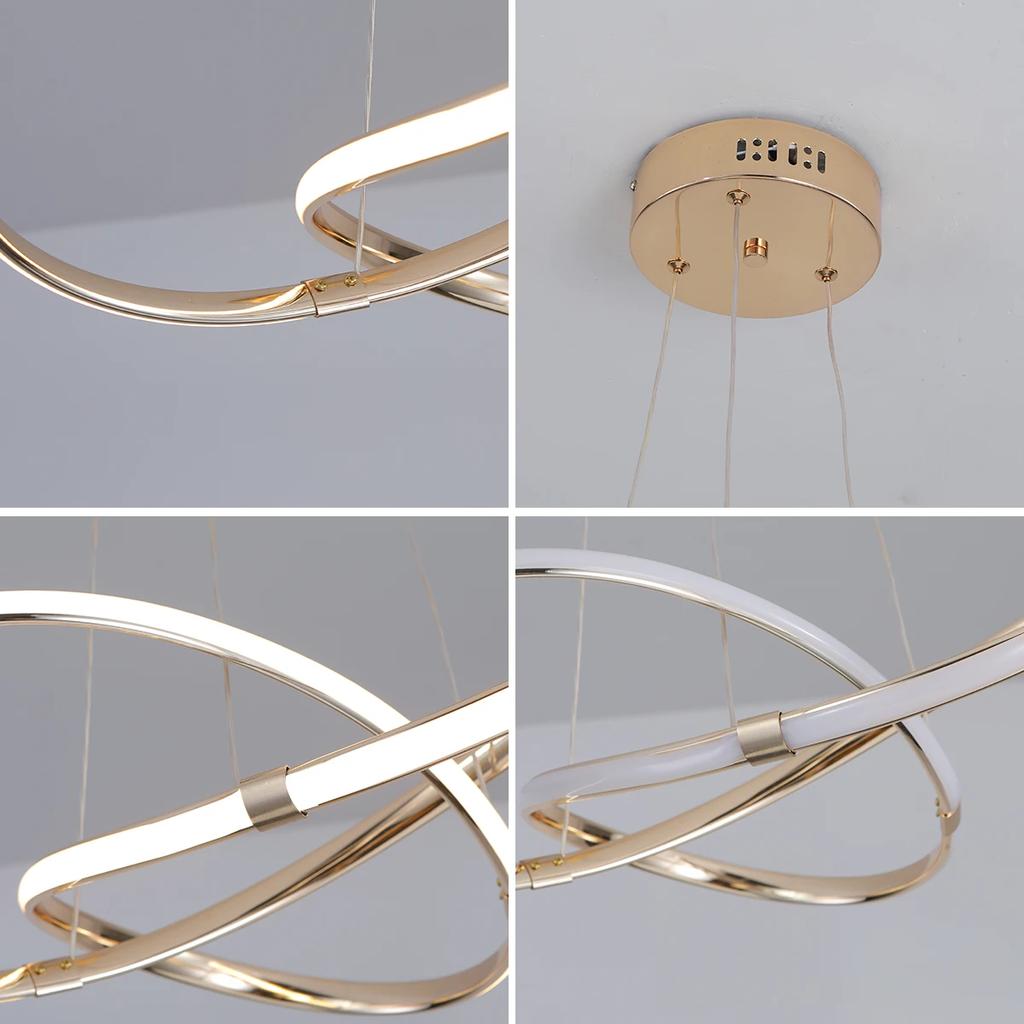 Dia54cm Modern Led Pendant Chandelier Lamp 90-265V Suspension Hanging Chandelier Lights for Dinning Kitchen Room Bar Shop