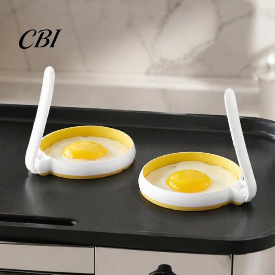 Kitchen Accessories for Eggs Fried Egg Cooker Ring with Handle, Non-Stick Round Mold, Safe Food Grade Heat Resistant Breakfast Tool Cooking