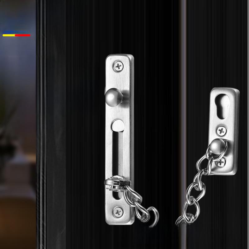 304 Stainless Steel Punch-Free Anti-Theft Door Lock for Hotels and Dormitories