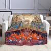 1PC Holy knight and hell demons print blanket Prayer blankets for believers suitable for home sofa camping travel car