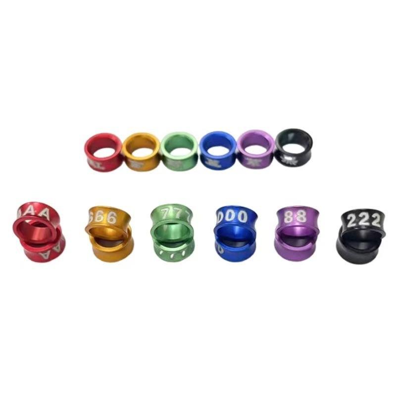 Aluminiumlegering Beenband Ring voor Kleine Vogels: Papegaaien, Parkieten, Vinken, Sprekende maina's, Gevlekte valkparkieten - Open/Sluit Ontwerp.