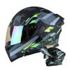 Motorcycle Helmet Unisex Full Face Street Bike Helmet All Season Large Tail Wing Motorcycle Protective Gear