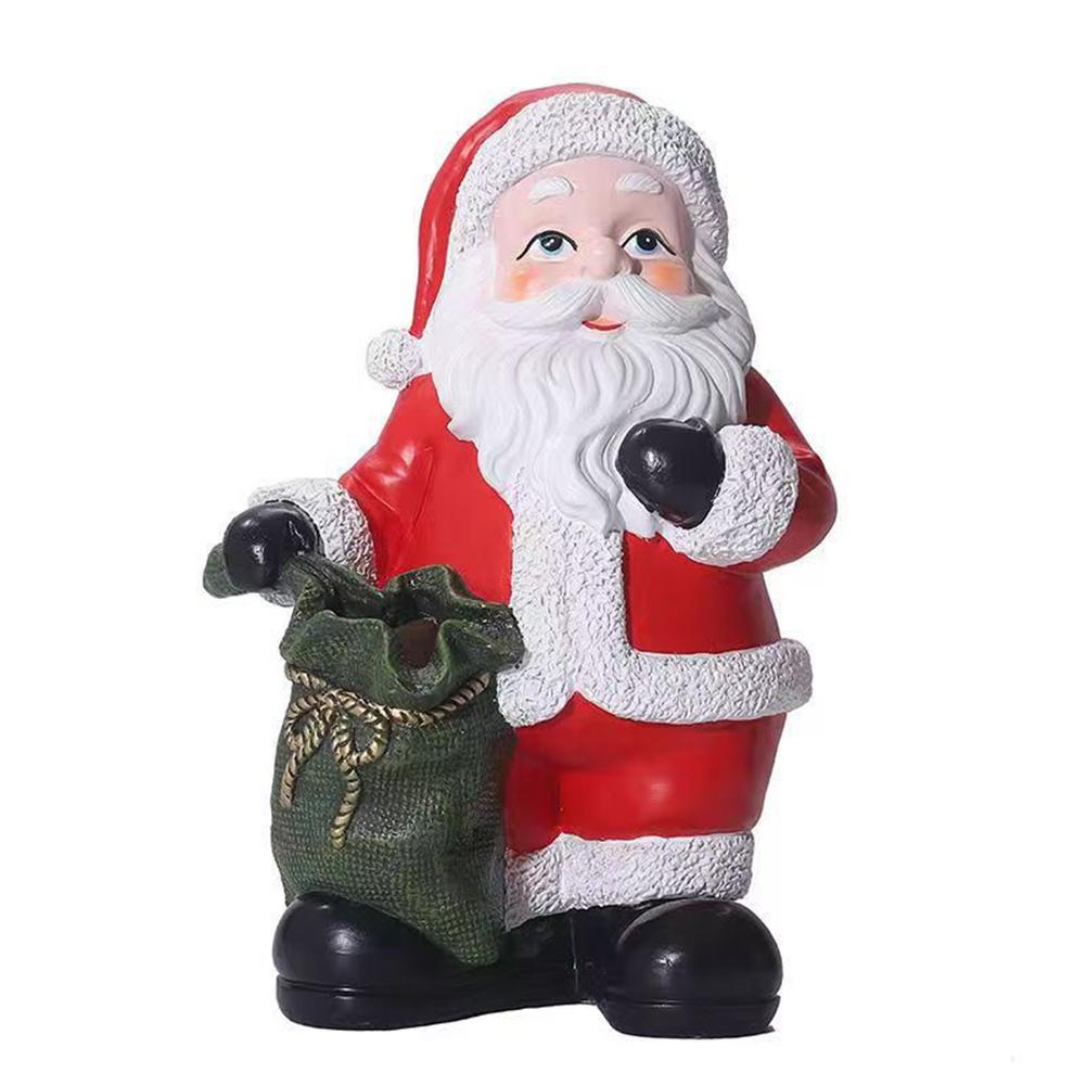 For Holiday Resin Figurines Including Santa Snowman Reindeer and Tree for Seasonal Home Display and Decoration