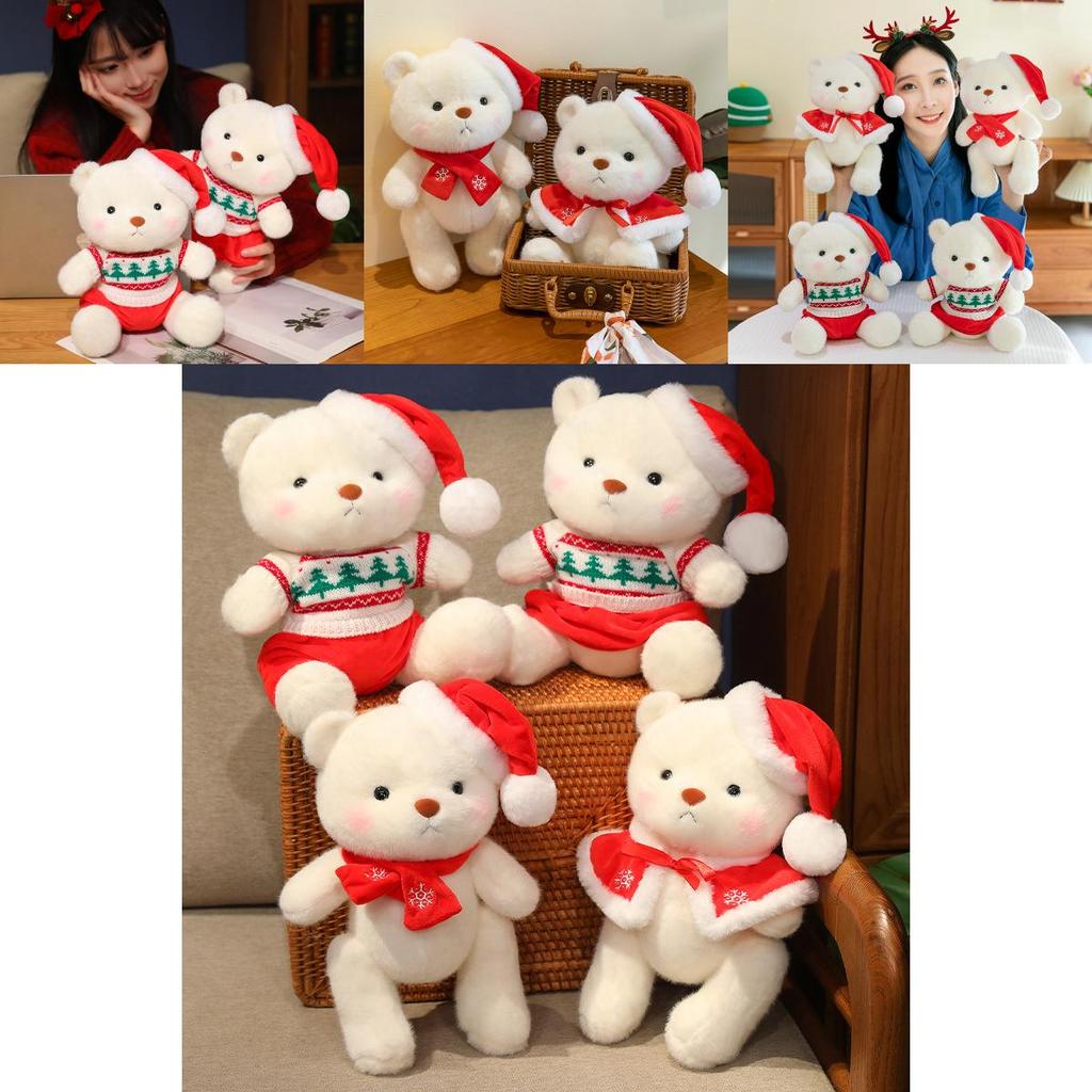 Adorable Christmas Jointed Bear Plush Toy For Kids Perfect For Cuddling And Decoration