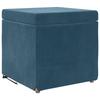 Stool Blue 41 X 41 X 40 Cm Velvet and Engineered Wood