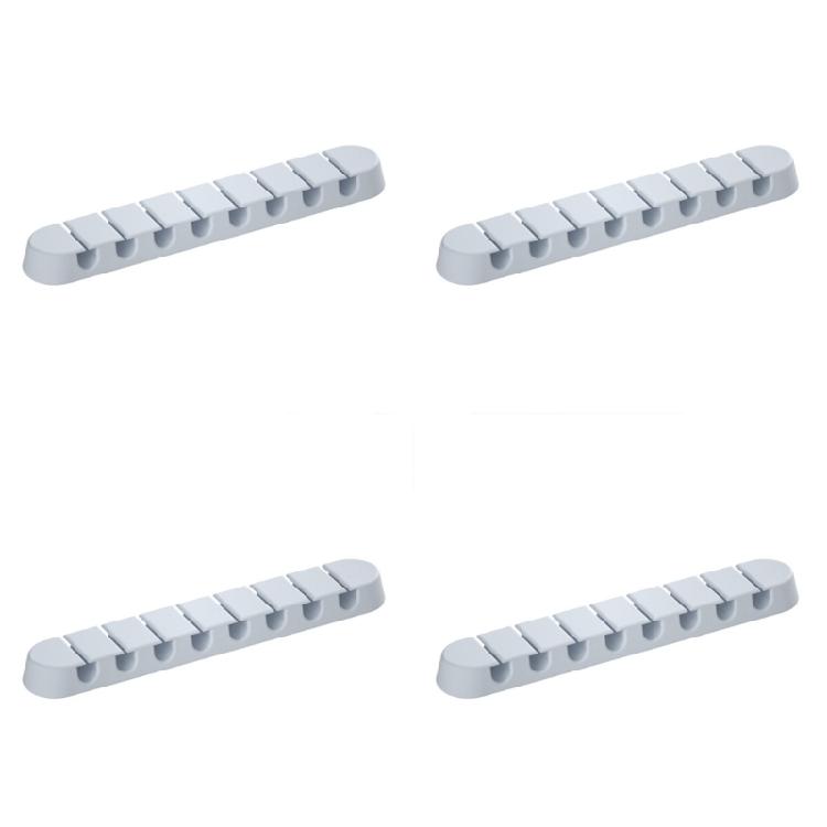 4 Pack Plastic Cord Management Clip Cable Storage System Desktop Wall Cable Holder Plastic Texture for Desk Organization