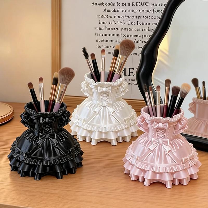 3D Printing Bow-Shaped Storage Tray Ins Lolita-Style Princess Dress Makeup Brush Pen Holder Desktop Cosmetic Jewelry Storage Box