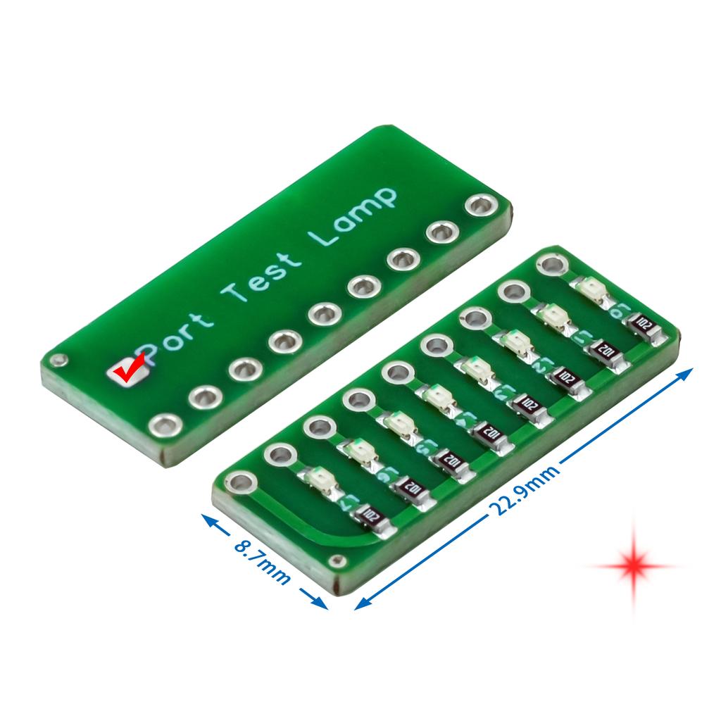8-segment 8-bit LED Port Test Lamp Indicator Running Water Port Test Lamp Red, Green and Blue Colors Optional Diy Kit Electronic