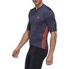 adidas Jednobarevné Pruhované Logo Potisk Sportovní Tričko Pánské Vrcholy Tmavě Modrá HM6427
