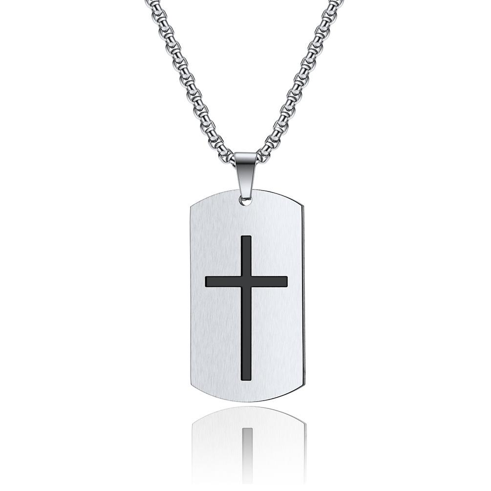 Ожерелье Крестоносца 2026, Простой кулон-крест, Европейские и американские украшения. 60CM