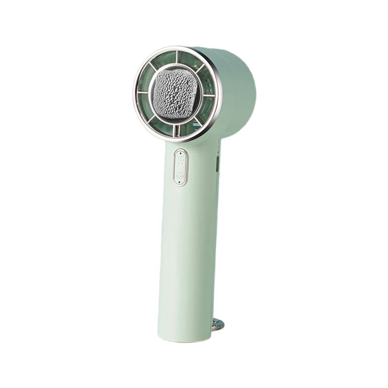 ABKY-Handheld Turbo Ice Fan With Hook USB Mini Cold Fan 5-Speeds Wind Adjustable Outdoor Ice Compress Turbo Jet Fan