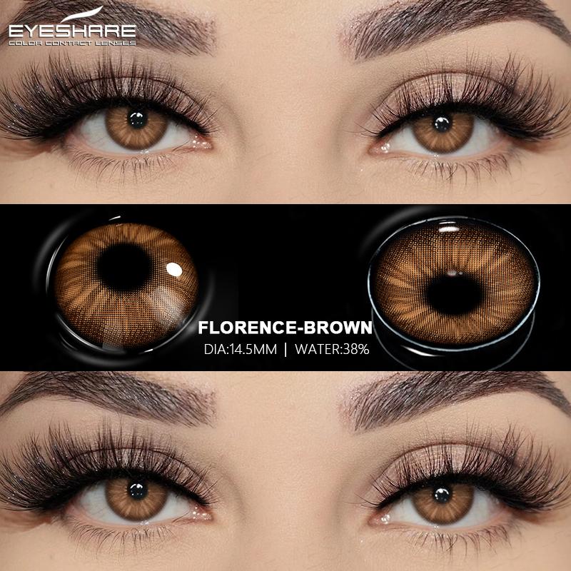 

EYESHARE Натуральные цветные линзы для глаз 2 шт. Цветные контактные линзы для глаз КОРИЧНЕВЫЕ косметические контактные линзы для глаз Ежегодные косметические цветные линзы