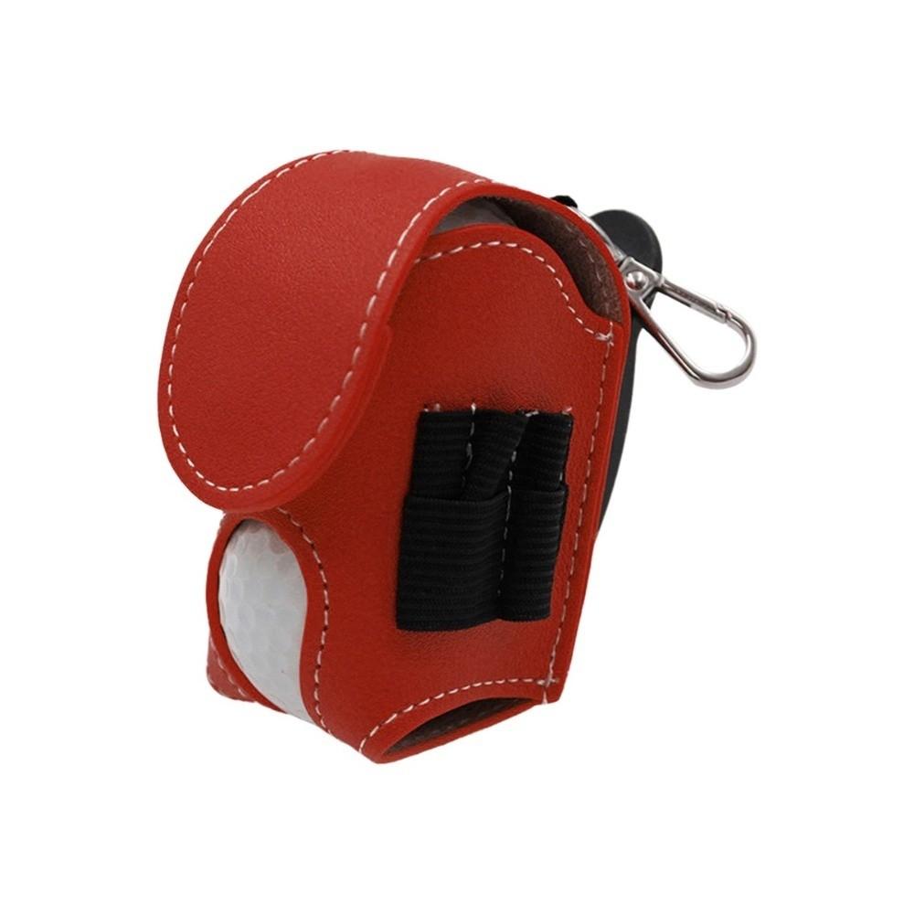 Portable Golf Waist Holder Bag PU Leather Mini Golf Ball Bag Golf Tee Set Bag Golf Accessories