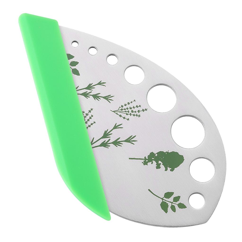9 Holes Stainless Steel Kitchen Herb Leaf Stripping Tool Metal Herb Pealer for Kale Collard Greens Thyme Basil Rosemary Stripper
