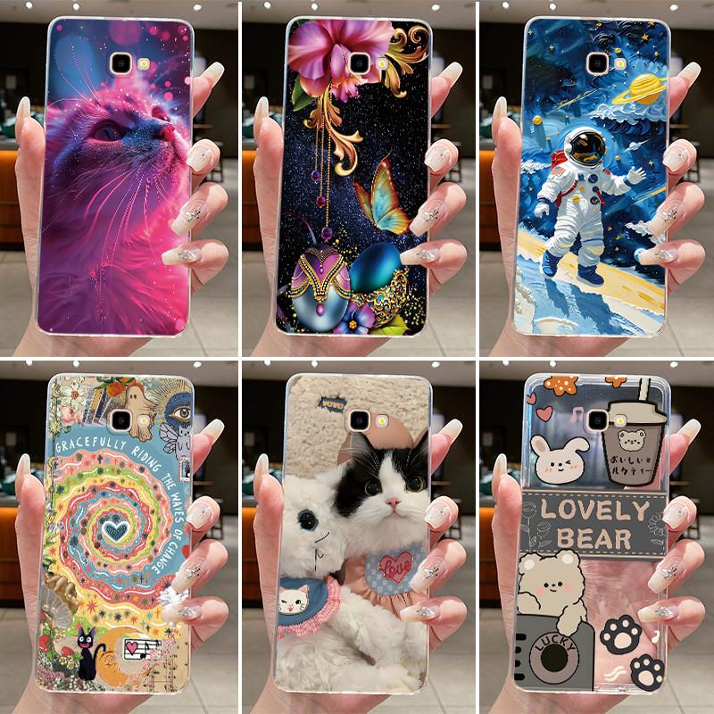 Für Samsung Galaxy J4 Plus Hülle SM-J415F Ästhetisch Niedliche Katze Astronaut Transparent Handyhülle Für Samsung J4Prime 2018 Rückseite