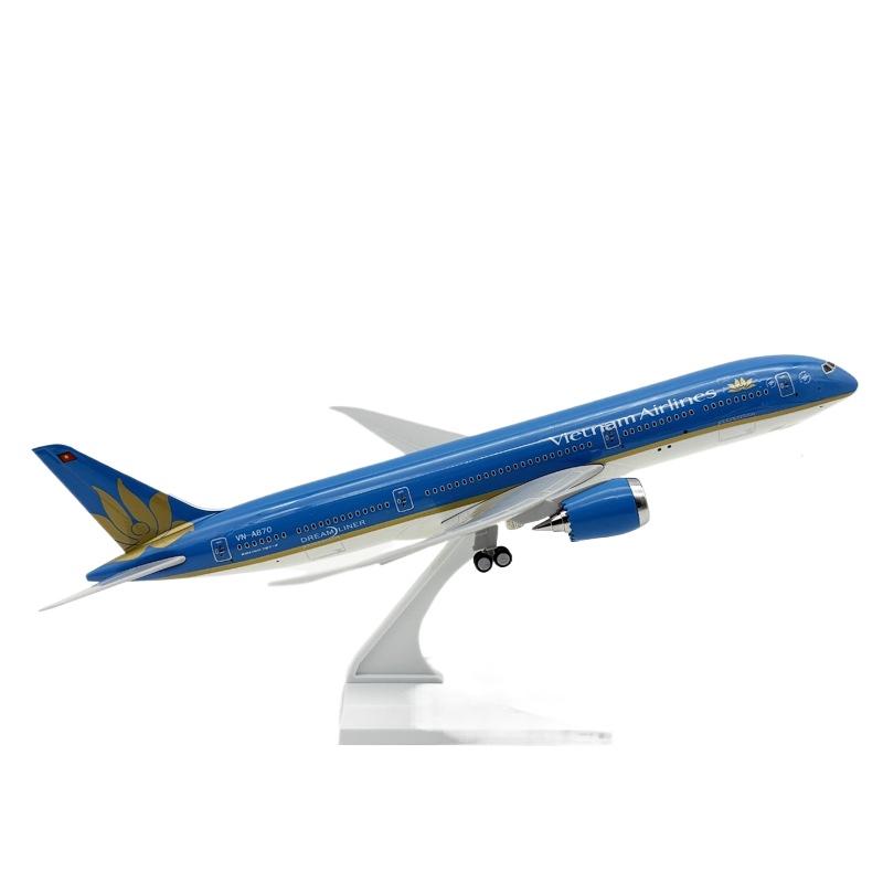 

30CM Scale Plane Vietnam Airlines B787 Aircraft Resin Simulation Finished Souvenir Die-cast Airplane Toy Collection Gift синий