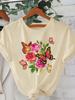 Aloha Hawaiian Hibiscus Flower Print Women T Shirt Casual Short Sleeve O-neck Summer Beach Oversized Tops Women Tropical Tops