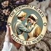 Vintage Nurse Heart Metal Sign - Engraved Wall Art for Home, Cafes & Medical Decor