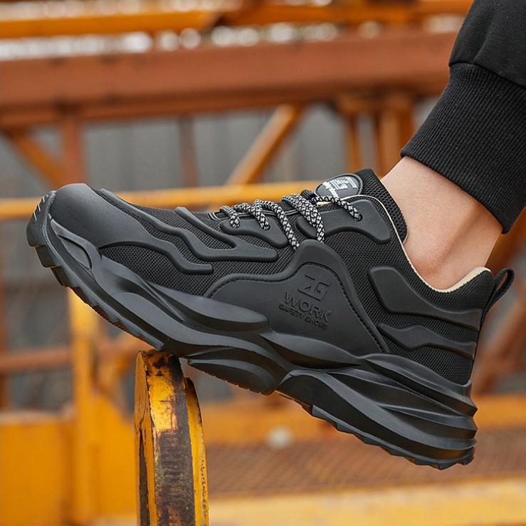 Fashion Men Safety Shoes Sneakers Anti-smashing Industrial Working Boots Puncture Proof Indestructible Work Shoes Men Boots
